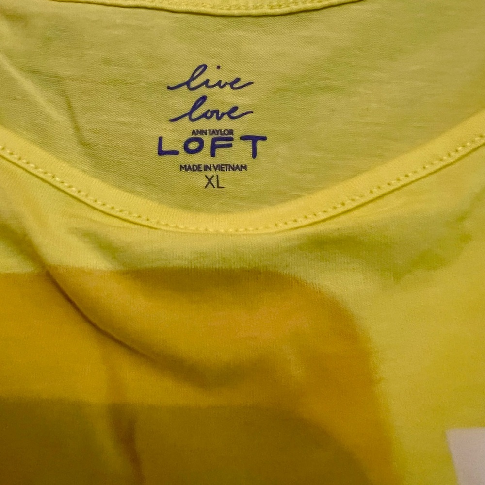 LOFT Bright Yellow Tank Top - Picture 2 of 3